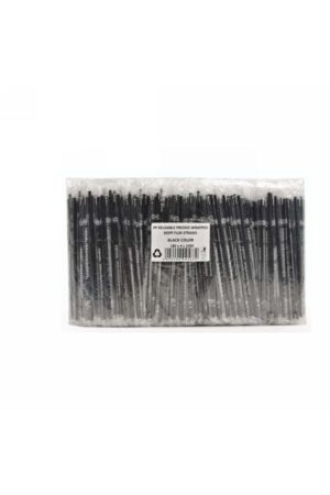 Επαναχρησιμοποιούμενο Καλαμάκι Freddo 18cm Μαύρο Σελοφάν (1000 τεμ.)