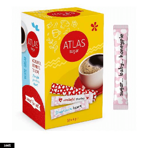 Ζάχαρη Λευκή σε Stick 3,5 g (200 τεμ.)