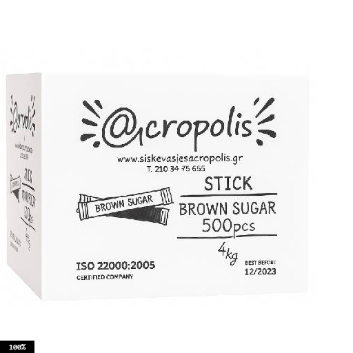 Ζάχαρη Καστανή σε Stick 4 kg (500 τεμ.)