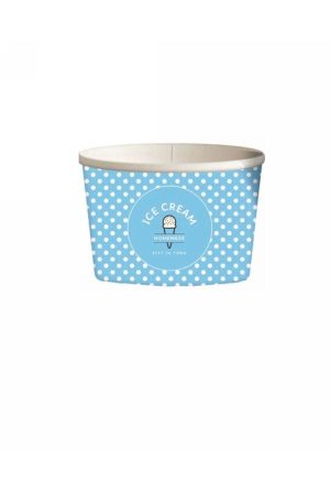 Χάρτινο Κύπελλο Παγωτού 3oz DOT BLUE (50 τεμ.)